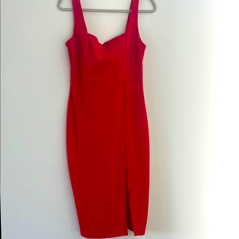 Lulu's Red Bodycon Cocktail Dress with Sweetheart Neckline